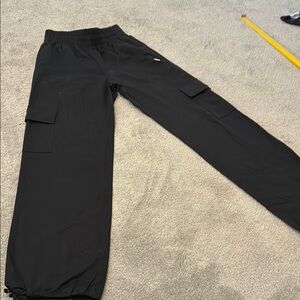 Adidas Black Track Pants with Tapered Ankle Cuffs